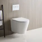 LUNART Argon fali WC tornádó öblítéssel, ülőkével, Glossy White