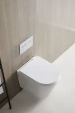 LUNART Argon fali WC tornádó öblítéssel, ülőkével, Glossy White