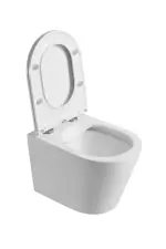LUNART Argon fali WC tornádó öblítéssel, ülőkével, Glossy White