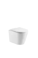 LUNART Argon fali WC tornádó öblítéssel, ülőkével, Glossy White