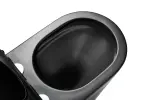 LUNART Argon fali WC tornádó öblítéssel, ülőkével, Matt Black