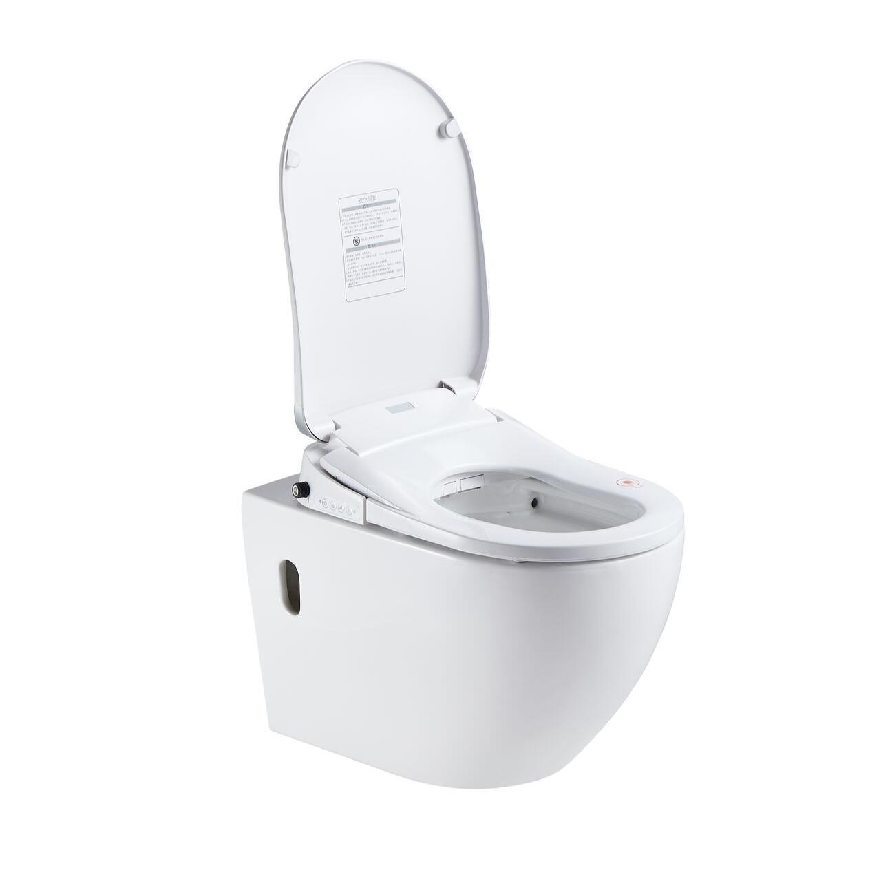 Lunart Clever Comfort perem nélküli fali WC intelligens ülőkével, Glossy White