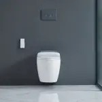 LUNART Clever Comfort perem nélküli fali WC intelligens ülőkével, Glossy White