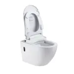 LUNART Clever Comfort perem nélküli fali WC intelligens ülőkével, Glossy White