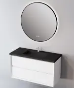 DORIAN gres porcelán mosdó 101x46, marquina