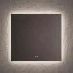 COOPER 80 szögletes led tükör, 4000K háttérvilágítással, páramentesítő funkcióval