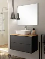 MIO 80 2 fiókos alsószekrény, fekete