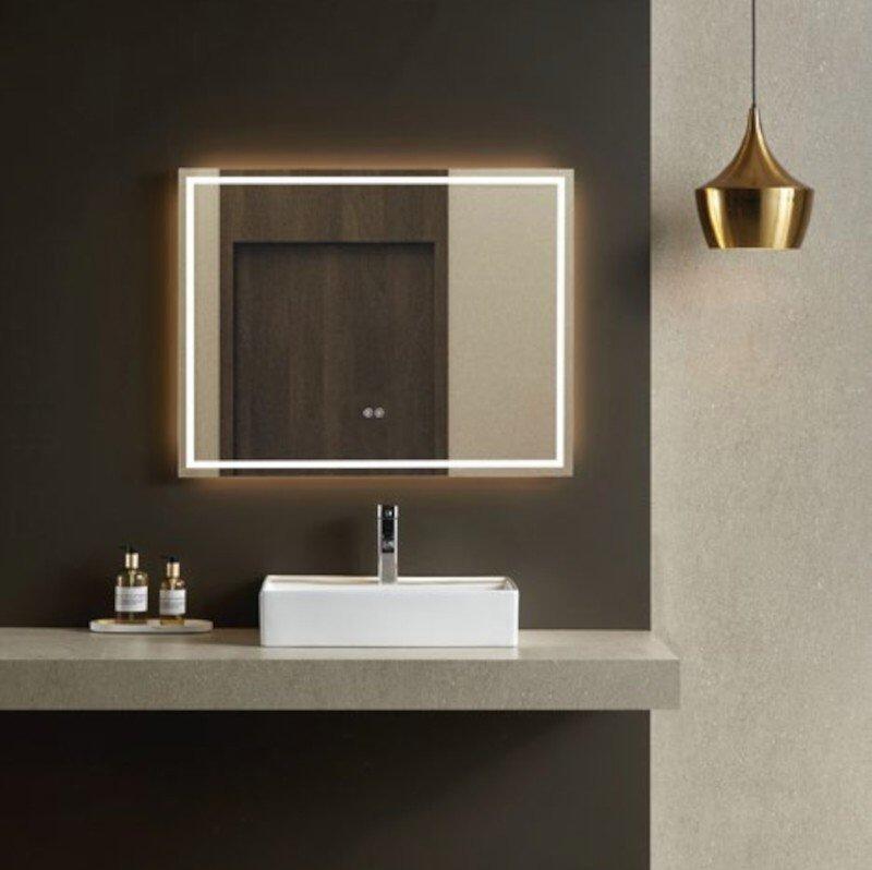 Lunart Maxim 600 LED tükör, változtatható világítás 4000K/5700K, dupla szenzor, páramentesítő funkció, USB kimenet