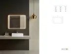 MAXIM 800 led tükör, vátoztatható világítás 4000K/5700K 30W, dupla szenzor, páramentesítő funkció, USB kimenet