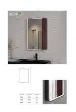 ODIN 600 fém keretes led tükör, vátoztatható világítás 2700K/6500K 30W, dupla szenzor, páramentesítő funkció