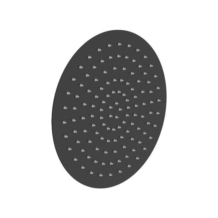 Lunart kerek fejzuhany 300mm slim, Matt Black