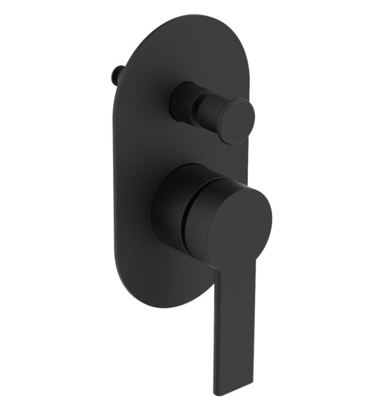 Lunart Cecile beépíthető zuhanycsaptelep beépítőegységgel, Matt Black