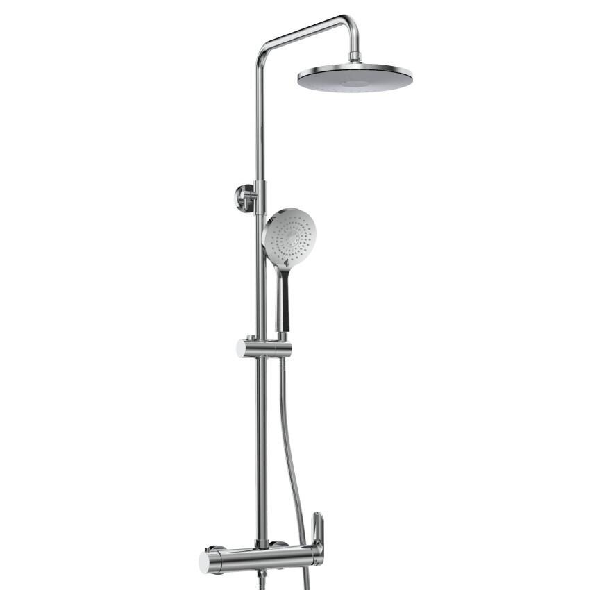 Lunart Pella zuhanyrendszer 200mm fejzuhannyal, Chrome