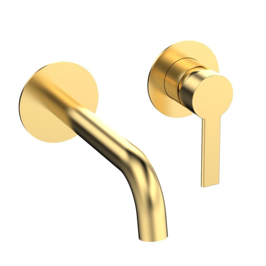 Lunart Cecile fali mosdócsaptelep beépítőegységgel, Brushed Gold
