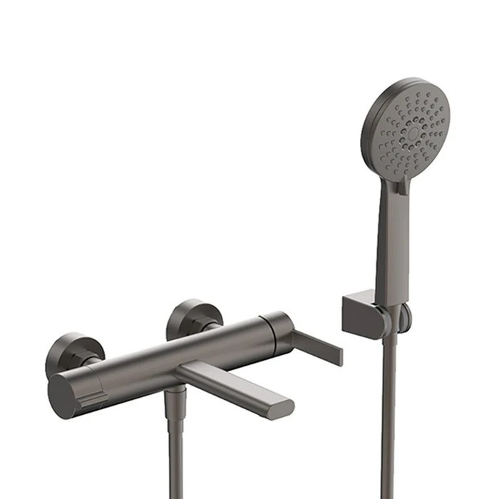 Lunart Cecile kádtöltő csaptelep zuhanyszettel, Gun Metal