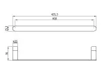 LUNART Olga törölközőtartó 40 cm, matt fekete