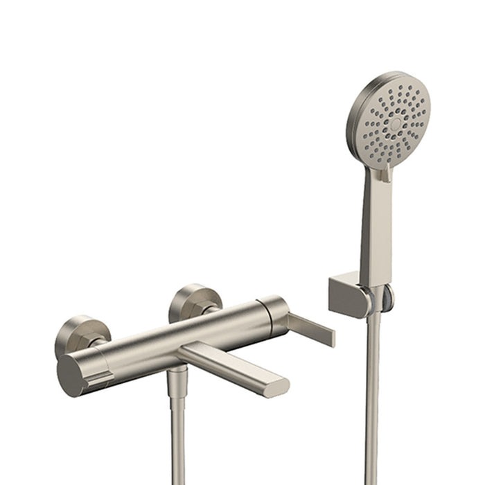 Lunart Cecile kádtöltő csaptelep zuhanyszettel, Brushed Inox