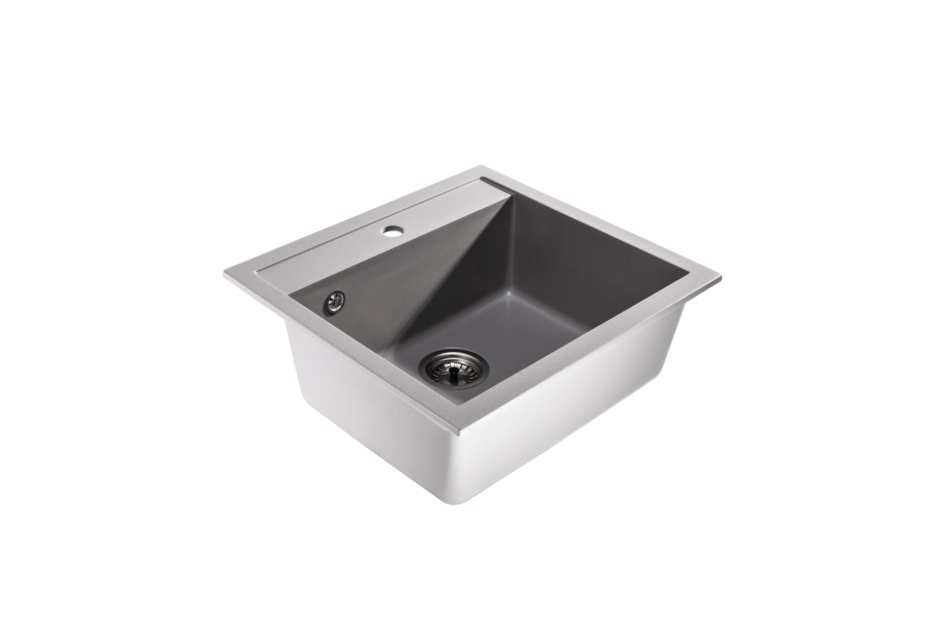 Lunart Cuki egymedencés gránit mosogató, Light Grey