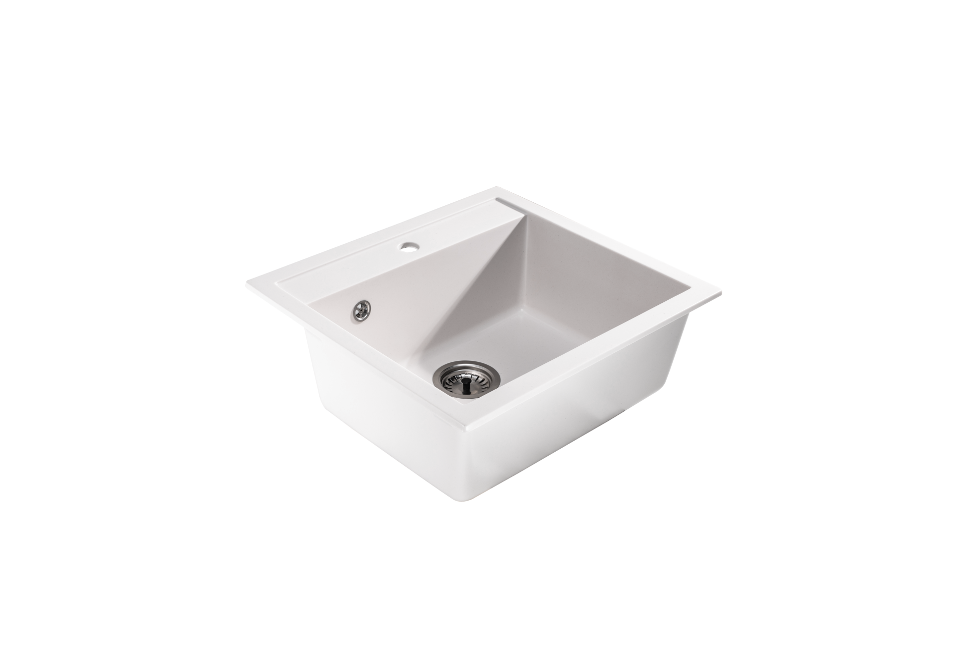Lunart Cuki egymedencés gránit mosogató, White