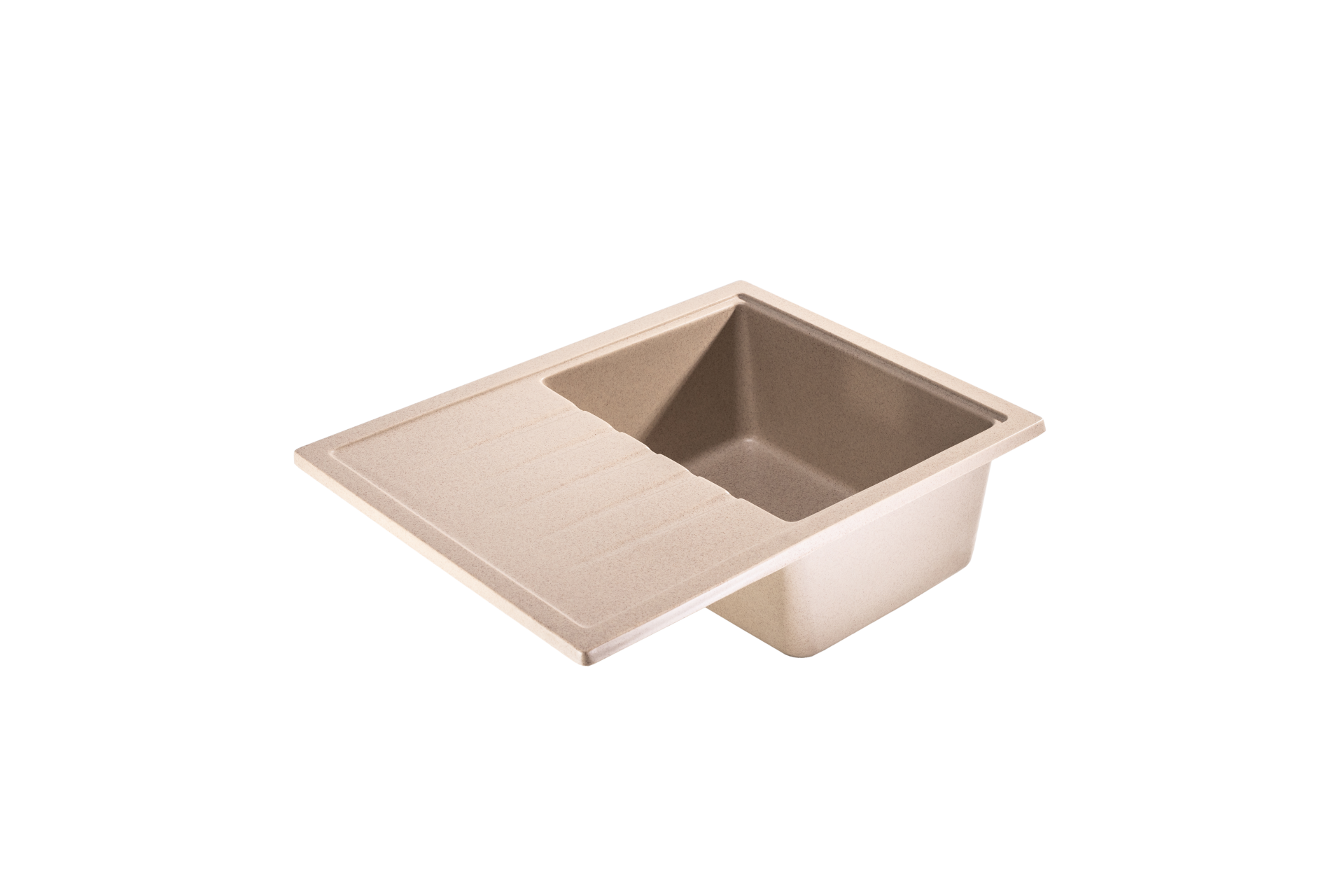 Lunart Judo egymedencés gránit mosogató csepptálcával, Beige