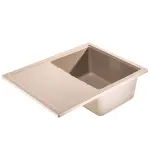 Beige LUNART Judo egymedencés gránit mosogató csepptálcával