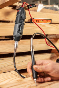MINI FÚRÓ- ÉS CSISZOLÓGÉP 170W, FORDULATSZÁM KIJELZŐ, KOFFERBEN, 190DB KIEGÉSZÍTŐ, GRAPHITE
