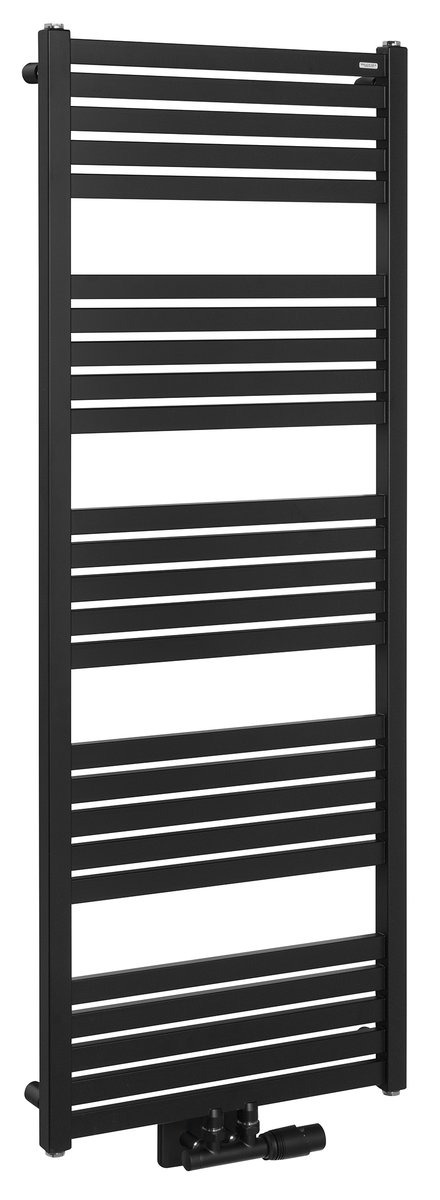 GRUNT fürdőszobai radiátor, középső bekötés, 500x1330mm, matt fekete