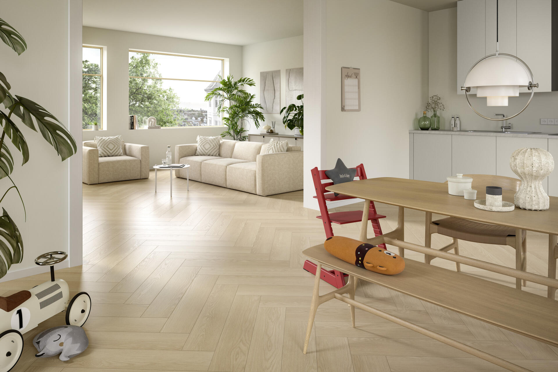 Egger Herringbone 8/32 Sand Baronia Oak – laminált padló