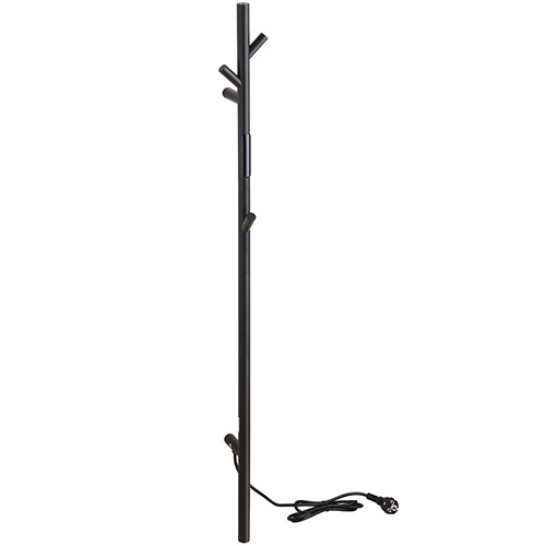 Elektromos törölközőszárító radiátor, 1180mm, 30W, fekete