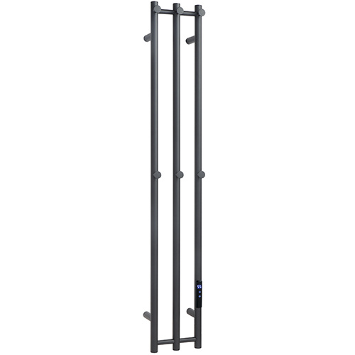 Elektromos törölközőszárító radiátor, 185x1180x120mm, 91W, fekete