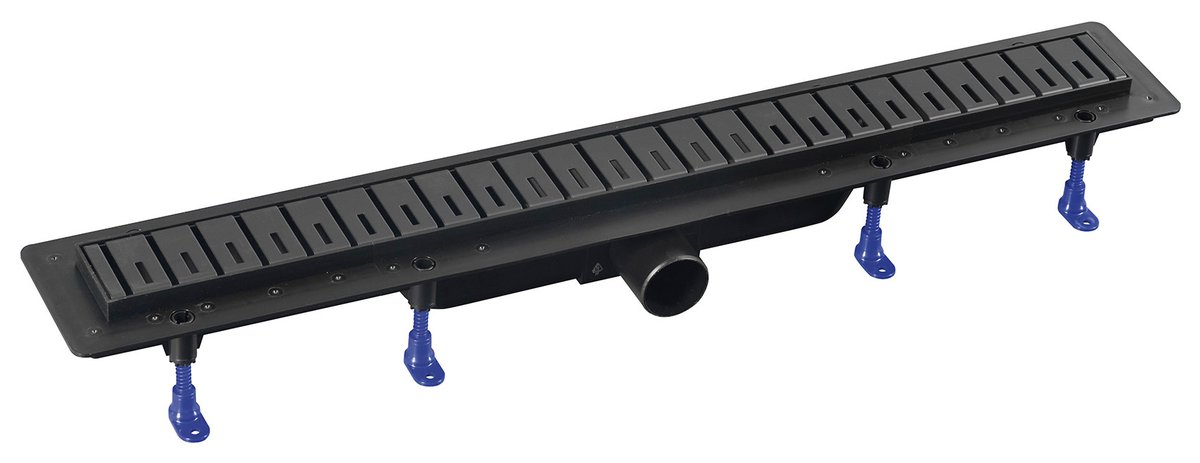 KLAVER padlóösszefolyó, inox ráccsal, superflow, DN50, 810x122x65mm