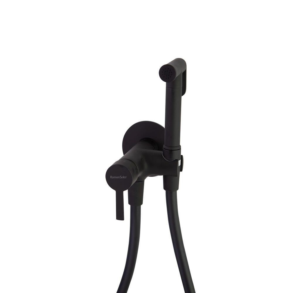 RamonSoler Magnet bidé csaptelep zuhanyszettel (WC-hez), mágnes zárral, Matt Black