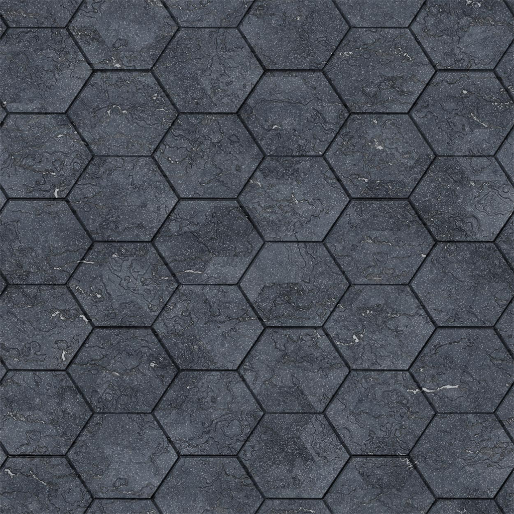 HB SPC/vinyl vízálló fali panel, Basalt Honeycomb Tile