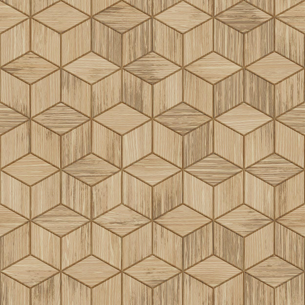HB SPC/vinyl vízálló fali panel, Oak Wood Cube
