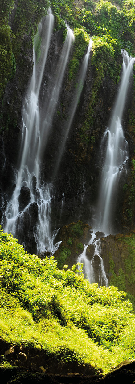 HB SPC/vinyl vízálló fali panel, Waterfalls at Sunrise (2605 x 934 mm)