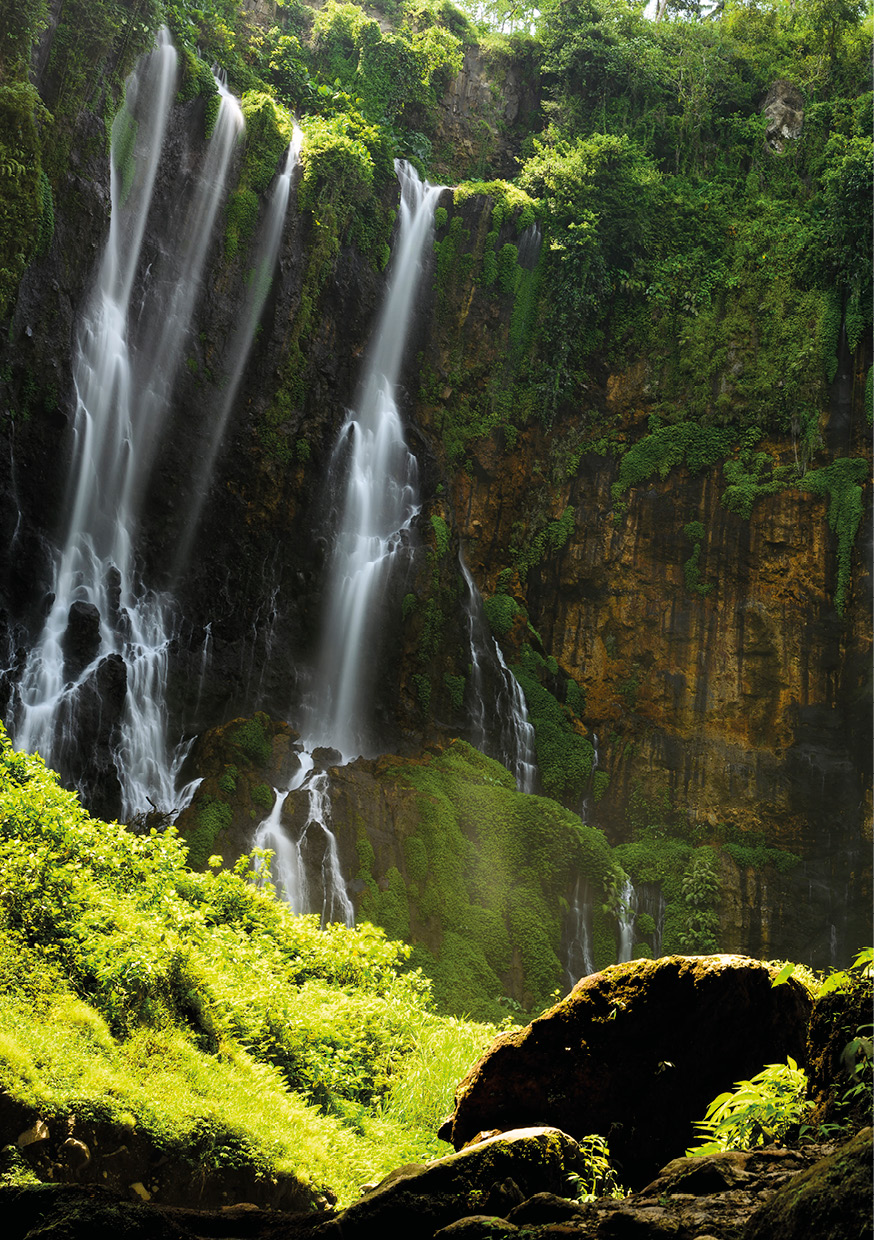 HB SPC/vinyl vízálló fali panel, Waterfalls at Sunrise (2605 x 1868 mm)
