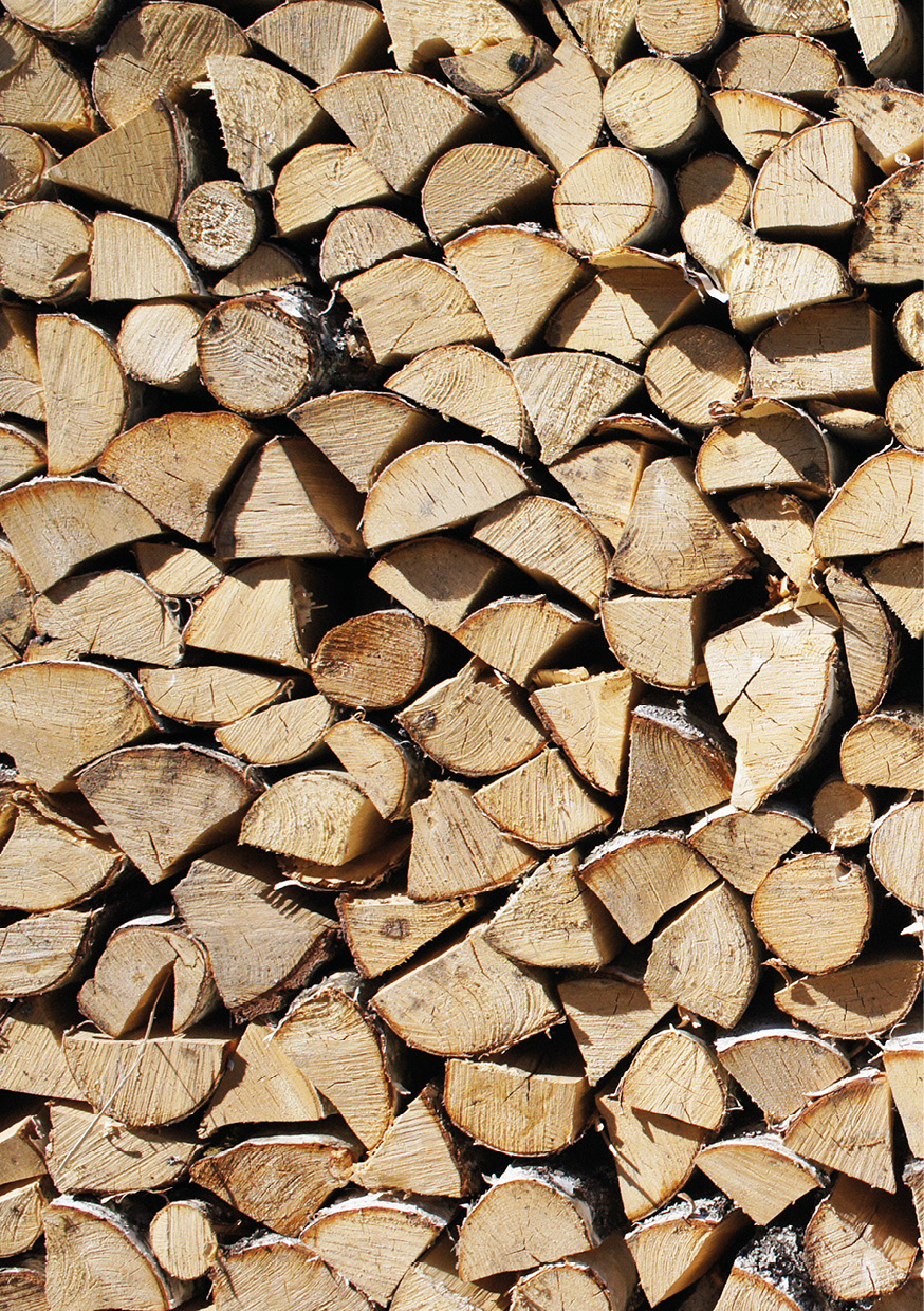 HB SPC/vinyl vízálló fali panel, Pile of Wood (2605 x 1868 mm)