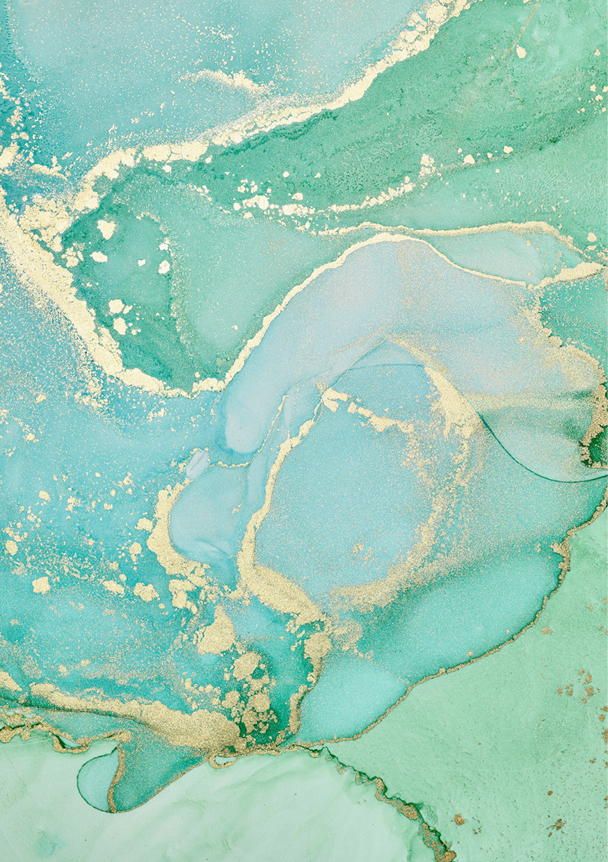 HB SPC/vinyl vízálló fali panel, Painted Marble Green (2605 x 1868 mm)