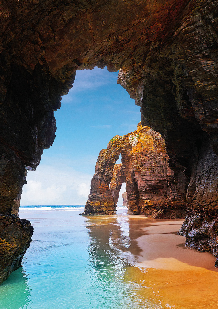 HB SPC/vinyl vízálló fali panel, Beach Cave (2605 x 1868 mm)