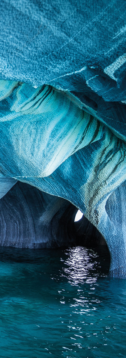 HB SPC/vinyl vízálló fali panel, Blue Marble Cave (2605 x 934 mm)
