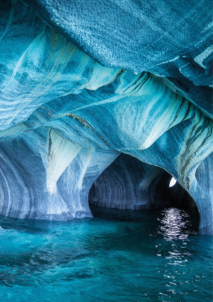 HB SPC/vinyl vízálló fali panel, Blue Marble Cave (2605 x 1868 mm)