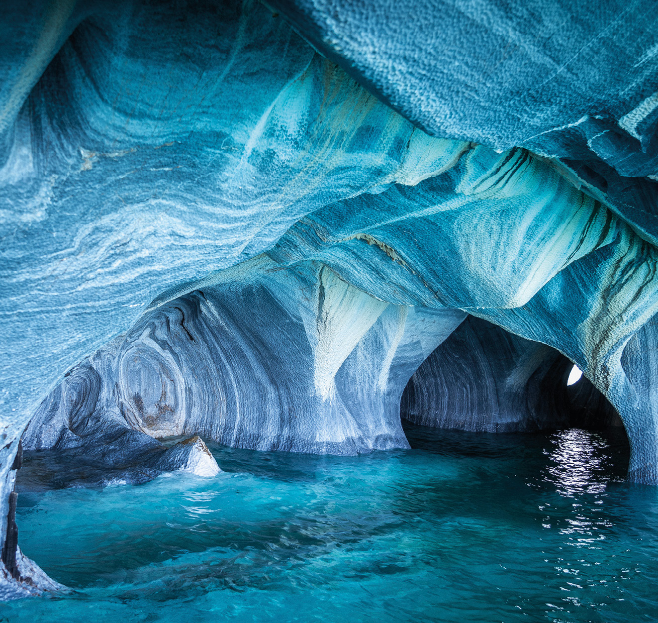 HB SPC/vinyl vízálló fali panel, Blue Marble Cave (2605 x 2802 mm)