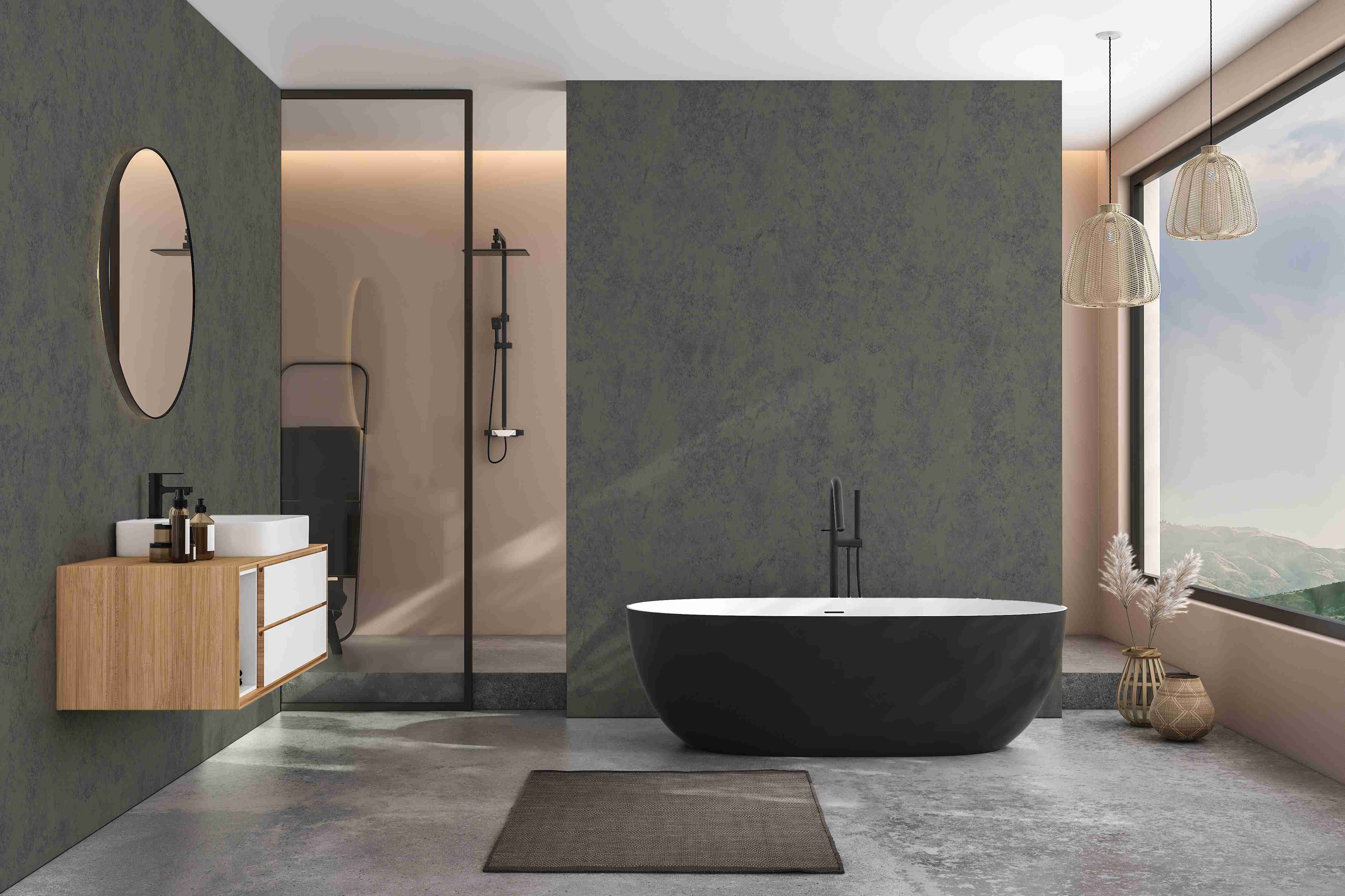 HB Aqua Panels SPC/vinyl vízálló fal- és padlóburkolat, Anthracite Stone UM