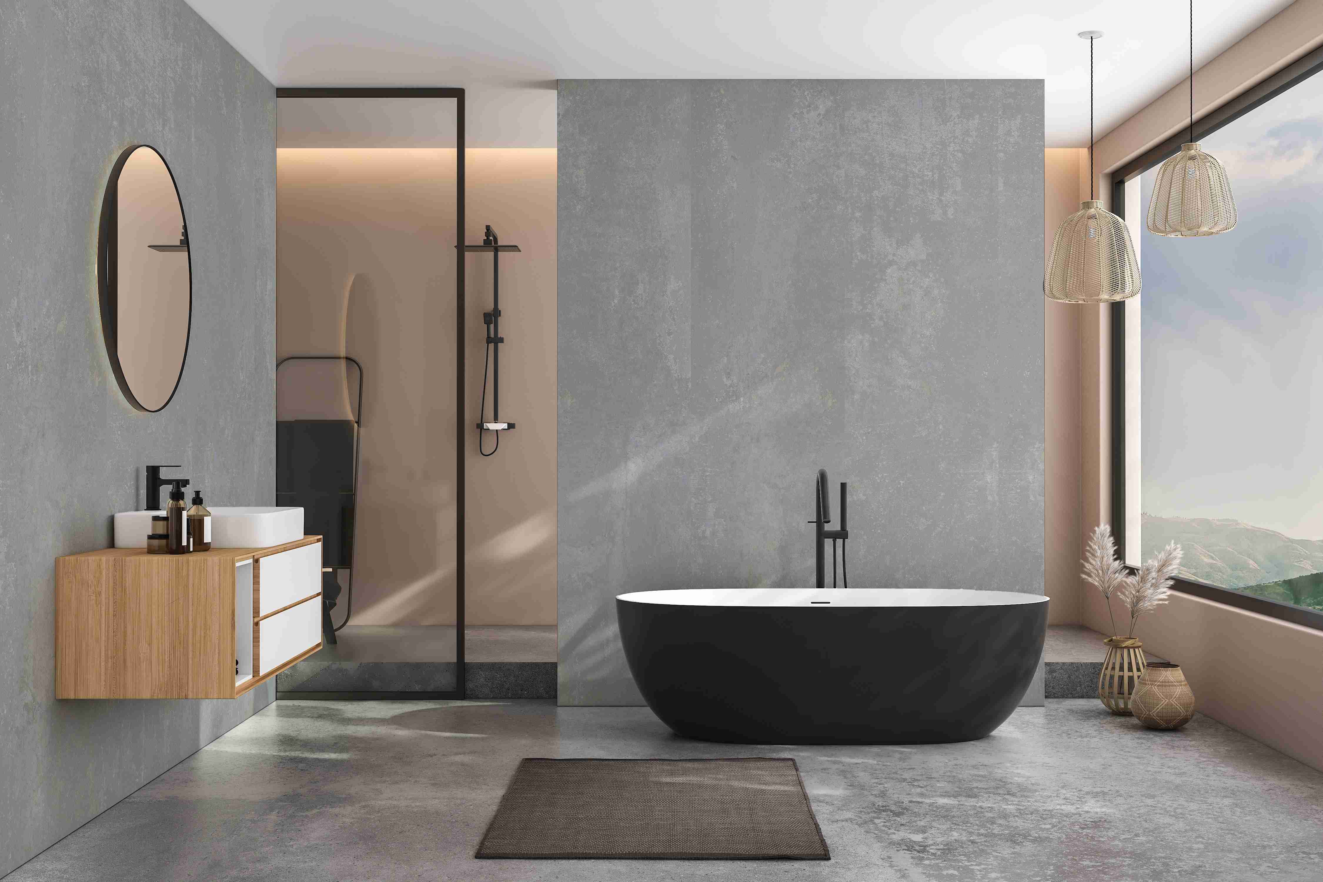 HB Aqua Panels SPC/vinyl vízálló fal- és padlóburkolat, Concrete Light UM
