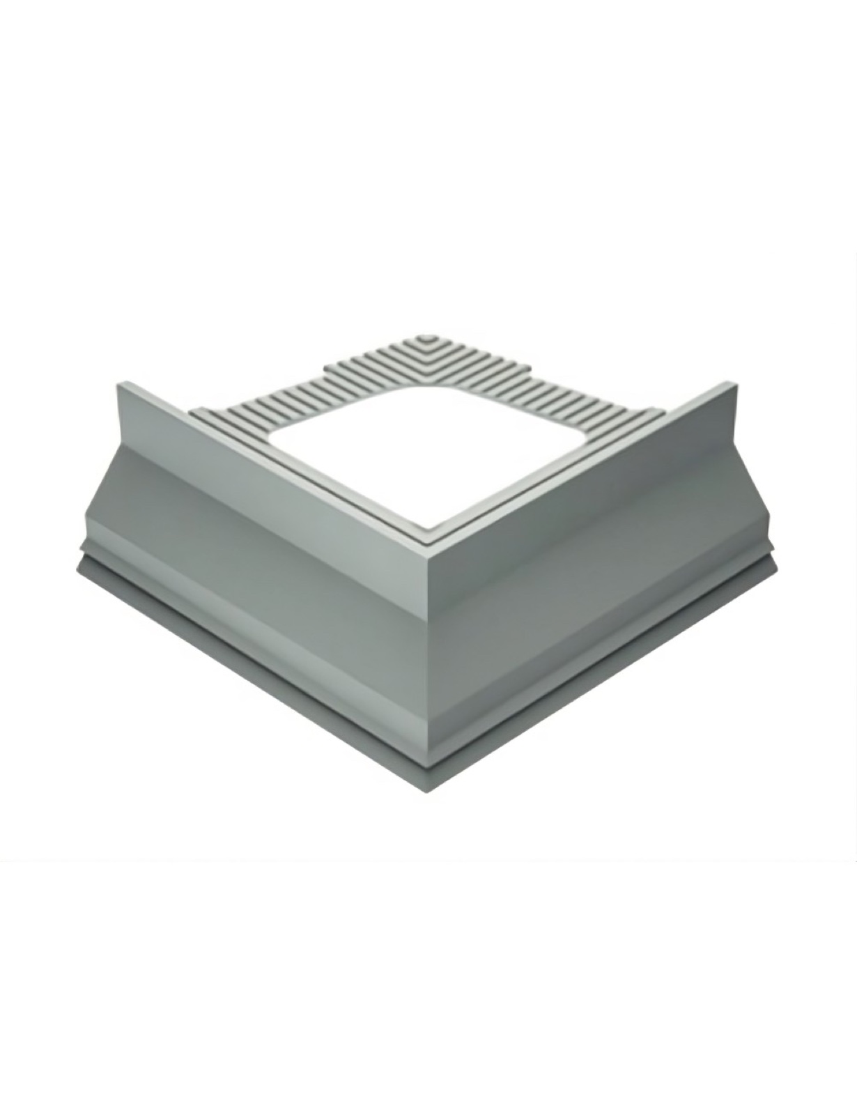 Progress Proterrace Eco Drip Grey Teraszprofil Külső Sarokelem 10 mm (14,5 cm x 14,5 cm)
