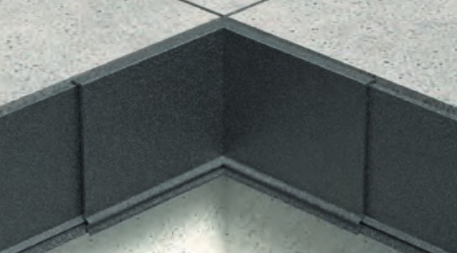 Progress Proterrace Double Drip Grey Teraszprofil Belső Sarok Toldóelem 20,5 mm