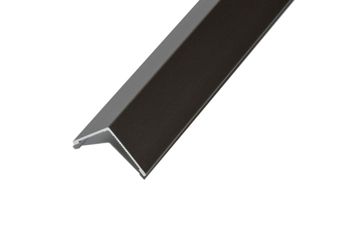 Utólagos alumínium sarokvédő profil 30x30 mm, 2,50 m/szál, matt eloxált titán/pezsgő