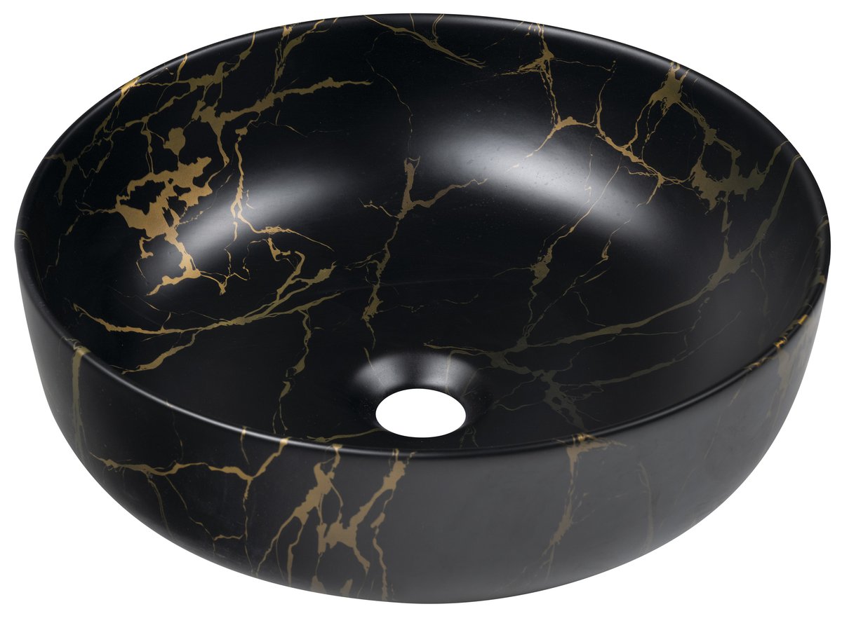 RONDEA kerámiamosdó, átm.:41cm, portoro marble