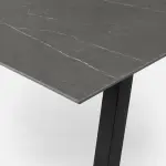 Arvello Atlas kerámia étkezőasztal – Graphite Vein, 160 × 100 cm