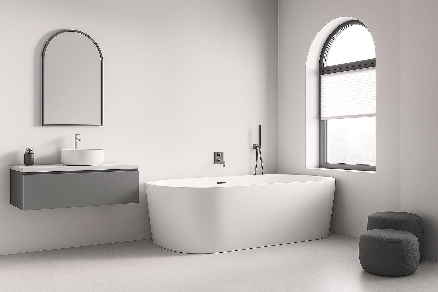 Inspiro CALENZIA CORNER sarokba tehető térben álló kád 170x75 jobbos
